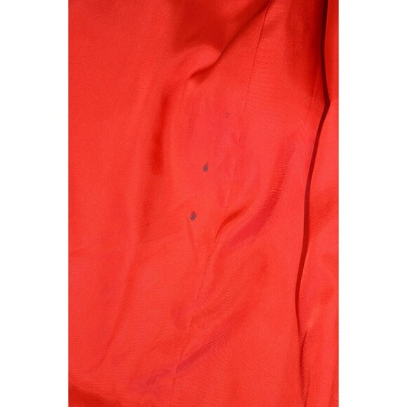 Vintage 70s Victor Joris for Riva Neiman Marcus Bright Red Wool Trench Coat S/M - Picture 7 of 12